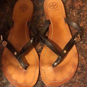 Tory Burch Leather Flip Flops